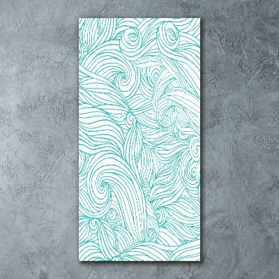 Bild auf Acrylglas vertikal Blaue Wellen