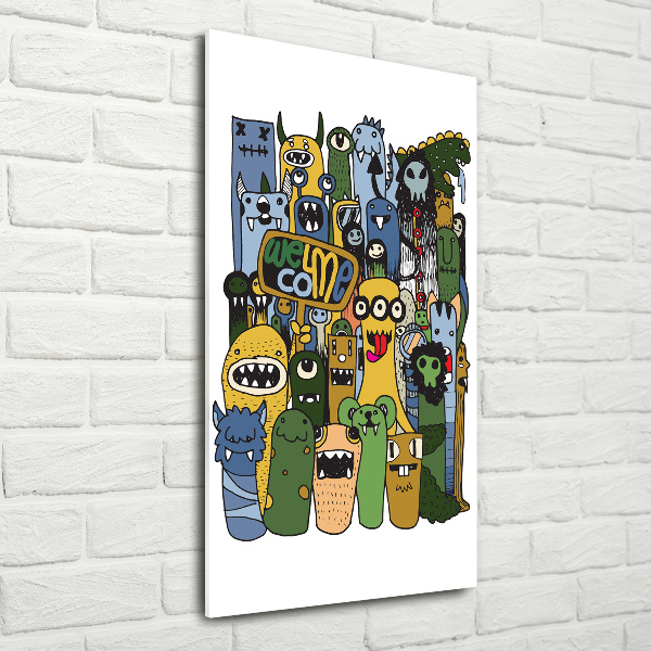 Bild auf Acrylglas vertikal Verrückte Monster