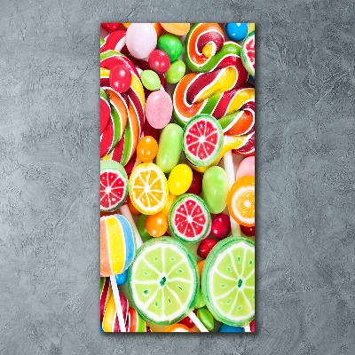 Acrylbild vertikal Bunte Süßigkeiten