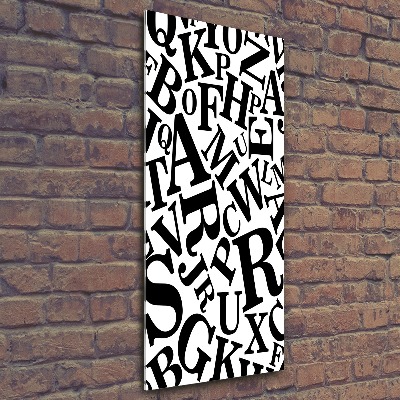 Modernes Acrylbild vertikal Alphabet