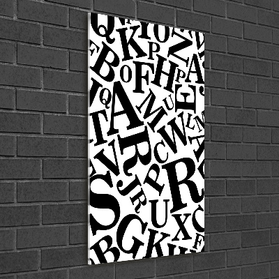 Modernes Acrylbild vertikal Alphabet