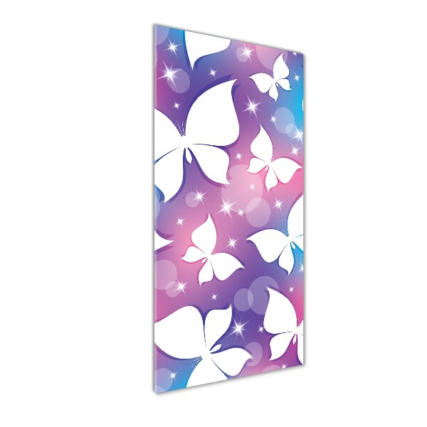 Modernes Acrylbild vertikal Schmetterlinge