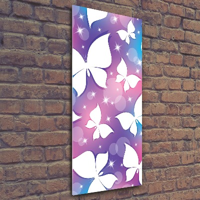 Modernes Acrylbild vertikal Schmetterlinge