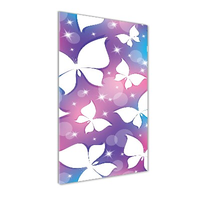 Modernes Acrylbild vertikal Schmetterlinge
