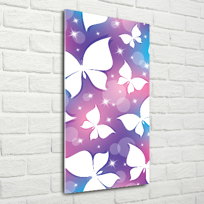 Modernes Acrylbild vertikal Schmetterlinge