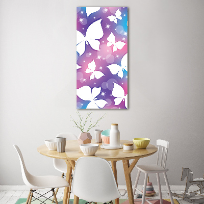 Modernes Acrylbild vertikal Schmetterlinge