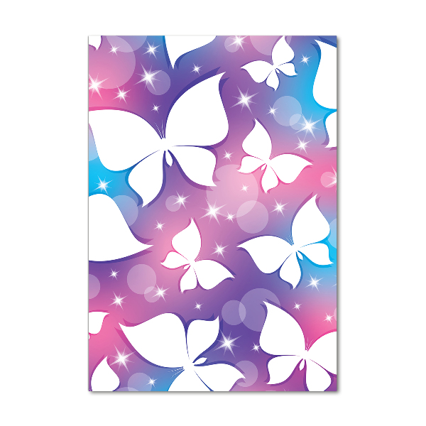 Modernes Acrylbild vertikal Schmetterlinge