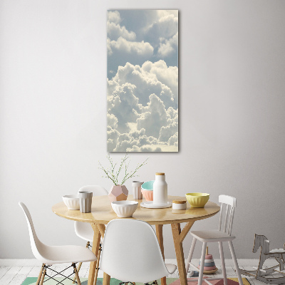 Modernes Acrylbild vertikal Wolken