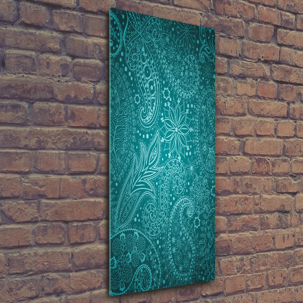 Modernes Acrylbild vertikal Ornamente