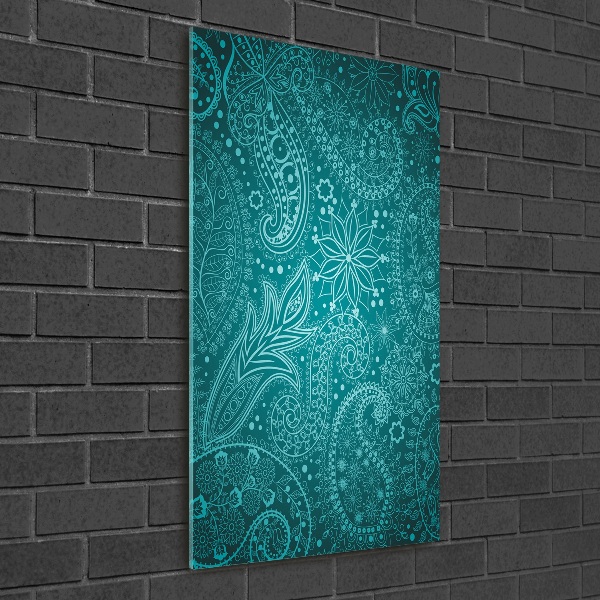 Modernes Acrylbild vertikal Ornamente