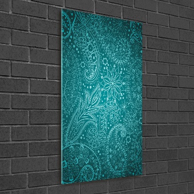 Modernes Acrylbild vertikal Ornamente