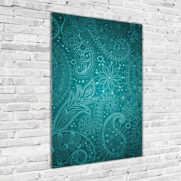 Modernes Acrylbild vertikal Ornamente