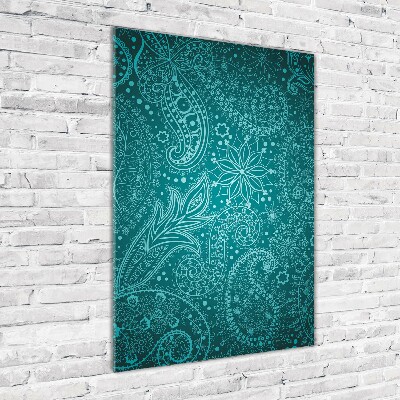 Modernes Acrylbild vertikal Ornamente