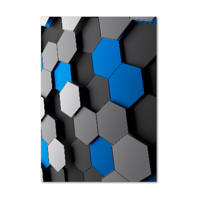 Modernes Acrylbild vertikal 3D-Abstraktion