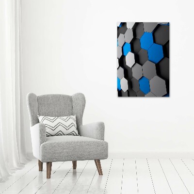 Modernes Acrylbild vertikal 3D-Abstraktion