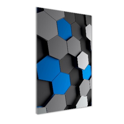 Modernes Acrylbild vertikal 3D-Abstraktion