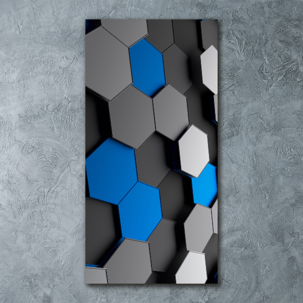 Modernes Acrylbild vertikal 3D-Abstraktion