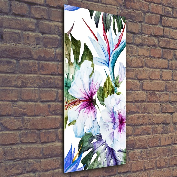 Plexiglasbilder vertikal Hawaiianische Blumen