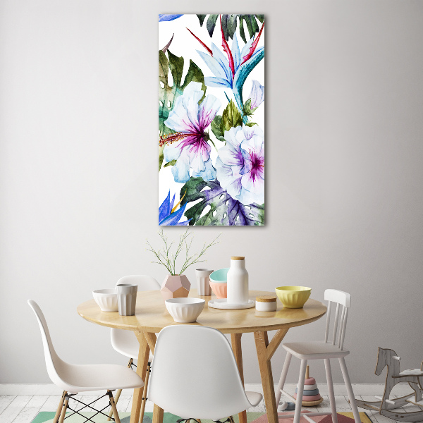 Plexiglasbilder vertikal Hawaiianische Blumen