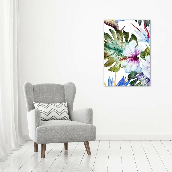 Plexiglasbilder vertikal Hawaiianische Blumen