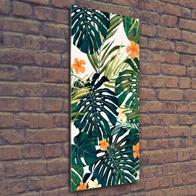Modernes Acrylbild vertikal Hawaiianisches Muster