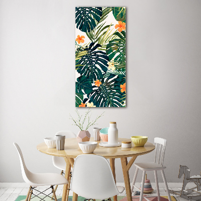 Modernes Acrylbild vertikal Hawaiianisches Muster
