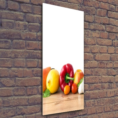 Acrylbild vertikal Obst und Gemüse