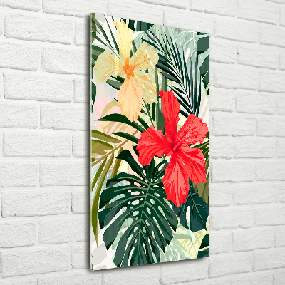 Bild auf Acrylglas vertikal Hawaiianische Blumen