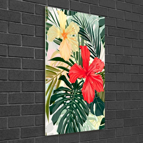 Bild auf Acrylglas vertikal Hawaiianische Blumen