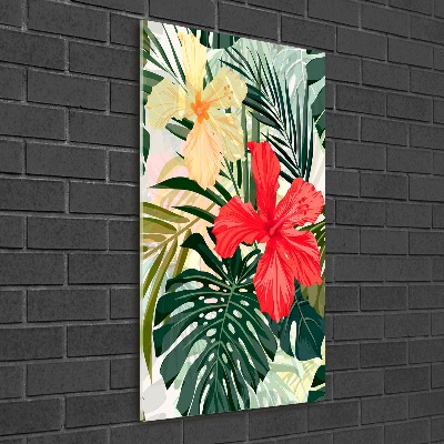 Bild auf Acrylglas vertikal Hawaiianische Blumen