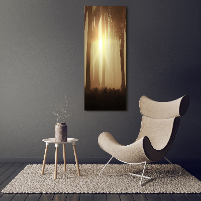 Plexiglasbilder vertikal Nebel im Wald