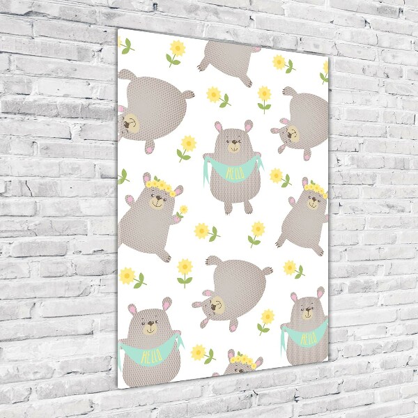 Bild auf Acrylglas vertikal Kleine Bären