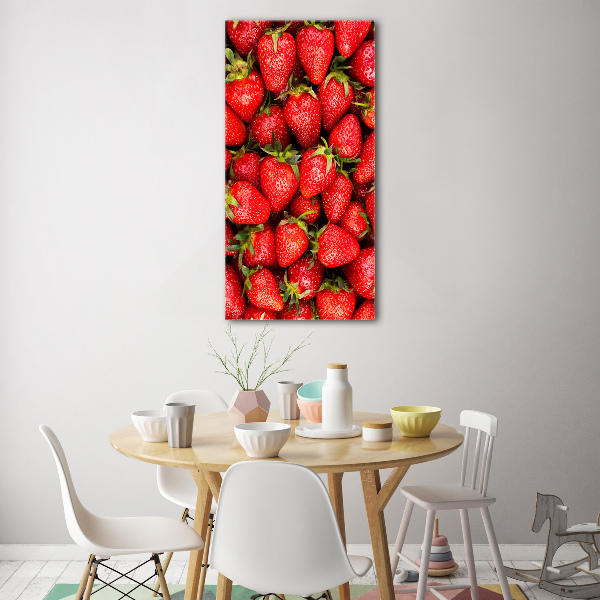Plexiglasbilder vertikal Erdbeeren