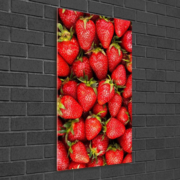 Plexiglasbilder vertikal Erdbeeren