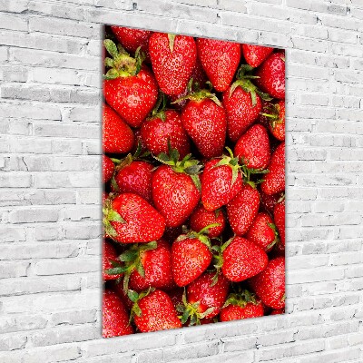 Plexiglasbilder vertikal Erdbeeren