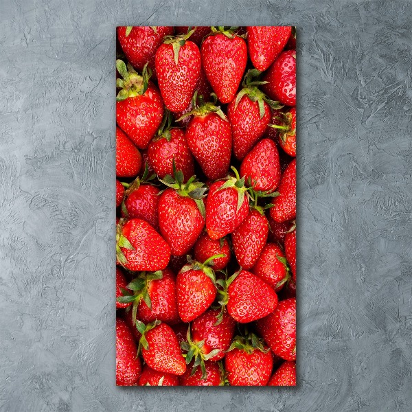 Plexiglasbilder vertikal Erdbeeren