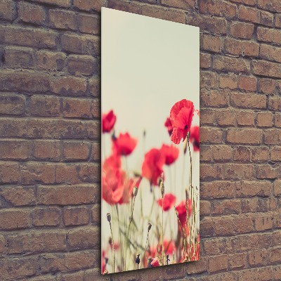Acrylbild vertikal Wildmohn