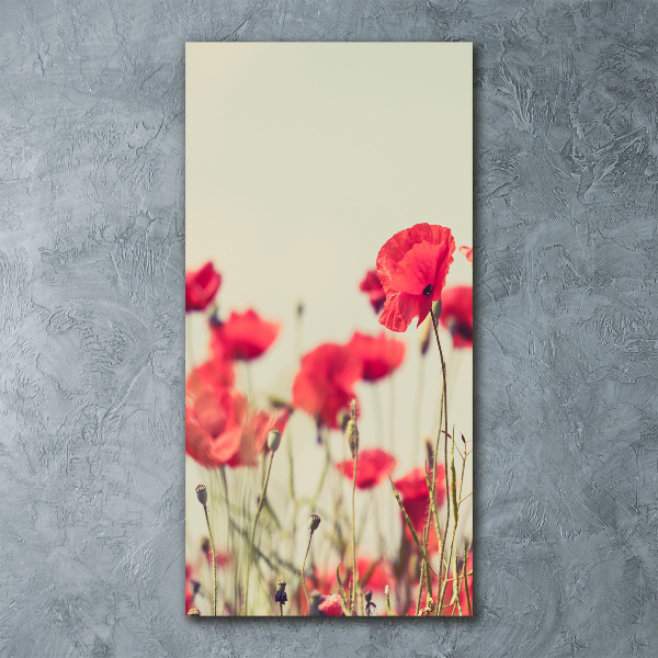Acrylbild vertikal Wildmohn
