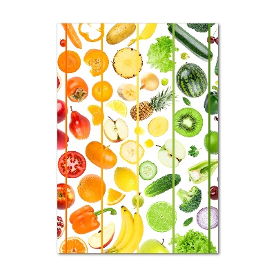 Modernes Acrylbild vertikal Obst und Gemüse
