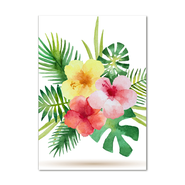 Plexiglasbilder vertikal Hawaiianische Blumen