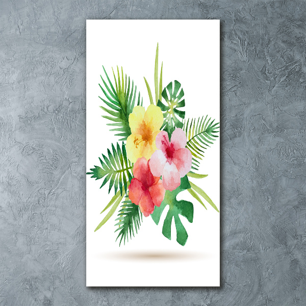 Plexiglasbilder vertikal Hawaiianische Blumen