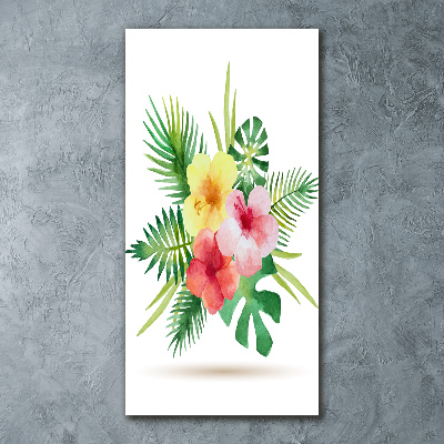 Plexiglasbilder vertikal Hawaiianische Blumen