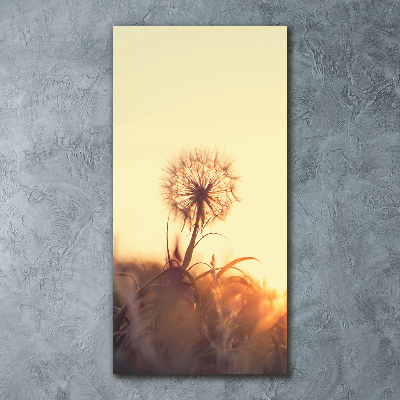 Modernes Acrylbild vertikal Löwenzahn