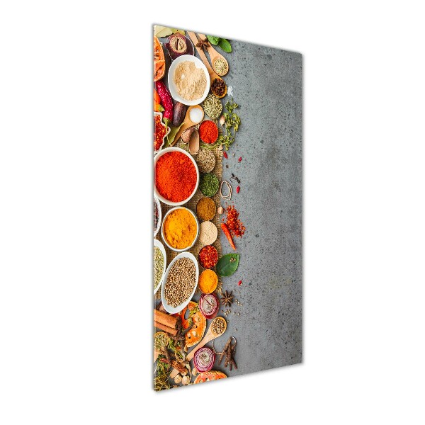 Modernes Acrylbild vertikal Bunte Gewürze