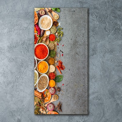 Modernes Acrylbild vertikal Bunte Gewürze