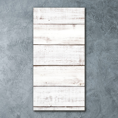 Acrylbild vertikal Holzwand