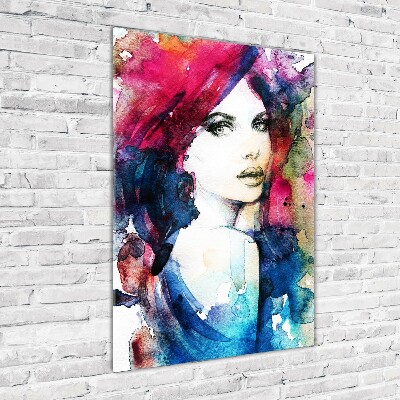 Acrylbild vertikal Abstrakte Frau