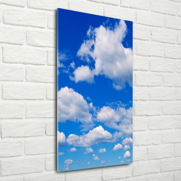Modernes Acrylbild vertikal Wolken am Himmel