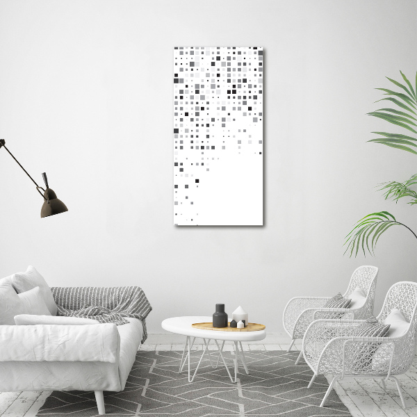Bild auf Acrylglas vertikal Abstraktionsquadrate