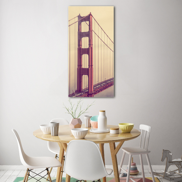 Acrylbild vertikal San Francisco Brücke